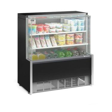 Imagem de Balcão Refrigerado Vidro Reto 1,10M 2 Placas Frias Gelopar GPDA-110R PR 127v