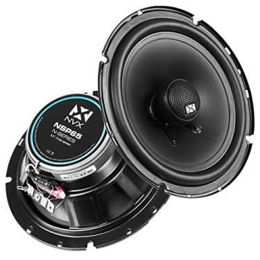 Imagem de NVX Conjunto de 2 alto-falantes coaxiais para carro N-Series 16,5 cm grau profissional verdadeiro 80 watts RMS bidirecional com tweeters de cúpula de seda