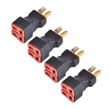 Imagem de FLY RC 4 peças, conector sem fios, plugue T, estilo Deans, conector paralelo, 1 macho para 2 fêmeas para bateria RC LiPo NiHM ESC
