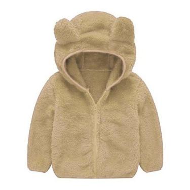 Imagem de Jaqueta Infantil Menino Urso Inverno Fleece Plush Inverno