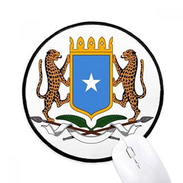 Imagem de DIYthinker Somália Emblema Nacional África Mouse Pad Desktop Escritório Tapete Redondo para Computador