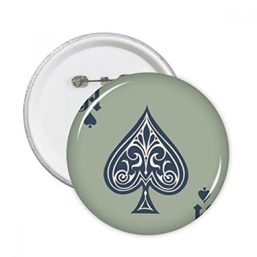 Imagem de Jogo de cartas padrão utensílios de jogo pinos redondos emblema botão decoração acessório 5 peças