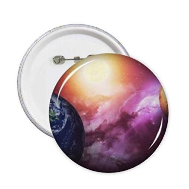 Imagem de Planet Earth Red Blue Alfinetes Coloridos Emblema Botão Decoração 5 peças