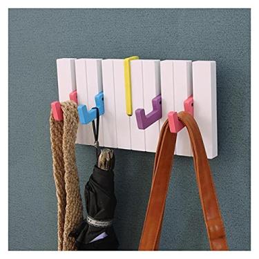 Imagem de KIZQYN Ganchos de casaco 1 peça gancho de teclado de piano multifuncional suportes de armazenamento de roupas cabide simples gancho de parede cabide ferramentas cabide de casaco montado na parede (cor: 02)