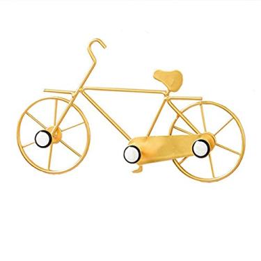 Imagem de KIZQYN Ganchos de casaco ganchos de casaco montados na parede gancho diversos decoração corredor casaco chapéu armazenamento bicicleta pendurado na parede gancho criativo rack de casaco montado na parede (cor: dourado)
