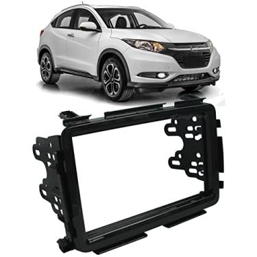 Imagem de Moldura De Painel 2 Din Honda HRV 2015 até 2021 Para Cd Dvd 2 Dins - Padrão Original - Preto