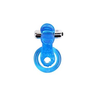 Imagem de Fit System Anel Peniano Com 7 Modos De Vibrações E Alça Dupla - Tongue Blue Chisa Chisa Azul