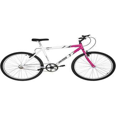 Imagem de Bicicleta de Passeio Ultra Bikes Esporte Bicolor Aro 26 Reforçada Freio V-Brake Sem Marcha Branco/Rosa Feminina