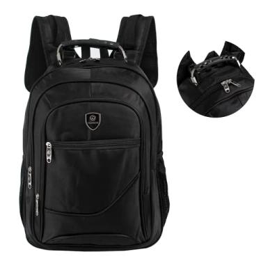 Imagem de Mochila Bolsa Executiva Preta Grande Para Notebook Reforçada