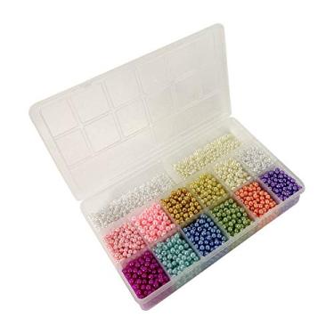 Imagem de Kit Pérolas Abs Miçangas Com Furo Para Artesanato 14 Cores