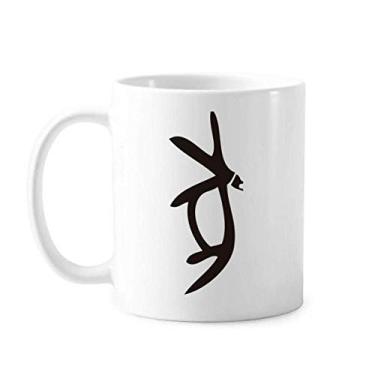 Imagem de Bones Inscritions Caneca de cerâmica porco do zodíaco chinês xícara de porcelana café louça