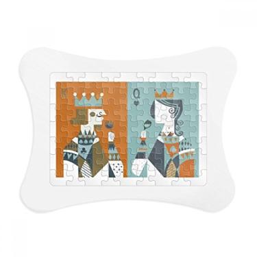 Imagem de Ilustração de cartas de baralho padrão K Q moldura de quebra-cabeça decoração de imagem ornamento de jogo