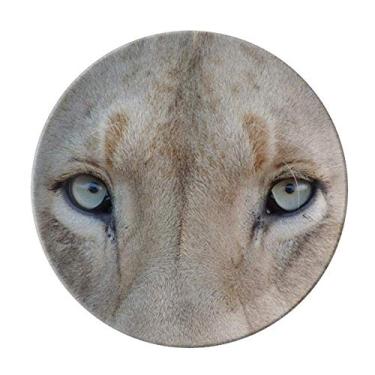 Imagem de Organismo Terrestre Animal Selvagem Leão Branco Prato Decorativo de Porcelana Salver Prato de Jantar