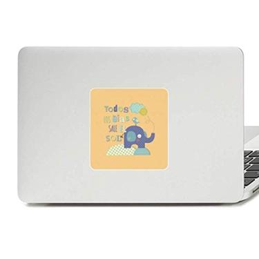 Imagem de Adesivo de vinil com desenho de pássaro elefante amarelo animal paster laptop decoração PC