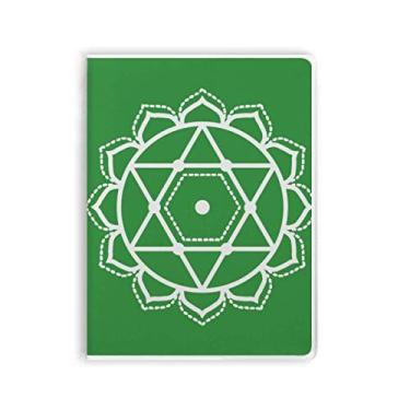 Imagem de Caderno de capa macia com estampa de estrela geométrica e estampa de flores