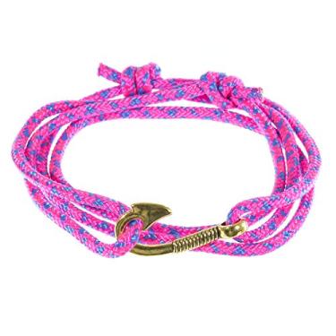 Imagem de West Coast Paracord — Pulseiras masculinas ajustáveis com âncora náutica e anzol – Disponível em uma variedade de acabamentos e cores – Feito de corda de nylon