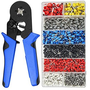 Imagem de Queenser Ferrule Crimping Tool Kit Virola Alicate Crimper 1200Pcs Terminais de terminais de virolas de fio
