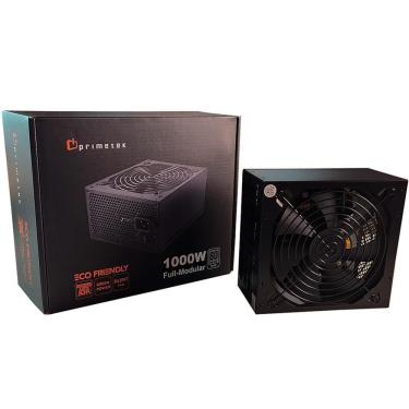 Imagem de Fonte Gamer Primetek Atx 1000W Real 80 Plus Silver Pfc Ativo Fp-1000/80+ Preta
