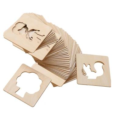 Imagem de Deevoka Estênceis de desenho infantil, modelos de pintura, estênceis de giz para caderno, diário, 50 unidades