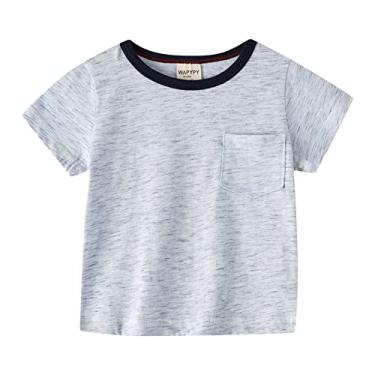 Imagem de Camiseta de Ação de Graças para meninos e meninas de manga curta para meninos e meninas com estampas modernas para roupas infantis, Cinza, 12-18 Months