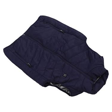 Imagem de Colete de Aquecimento Elétrico Escuro Quente 2 Zonas Colete de Aquecimento Elétrico 3 Marchas Rápido para Pesca para Homens (4XG)