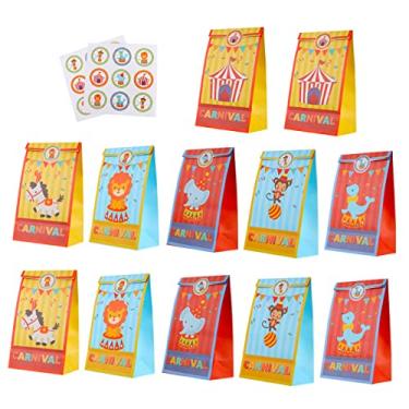 Imagem de SOESFOUFU 1 Conjunto Sacola para festa de aniversário Saco de doces Saco de papel para presente sacolinhas para lembrancinhas saquinhos para lembrancinhas adesivos para doces mexicanos Bolsa
