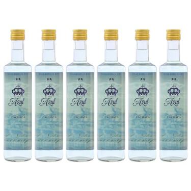 Imagem de Kit 6 Cachaças Sangue Azul Família Carra 500 ml Envelhecida Alambique Premium Gourmet Descansada Presente Pinga Pai Especial Churrasco