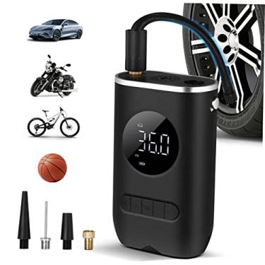 Imagem de TOPPERFUN Bomba De Pneu De Bicicleta e Compressor De Ar Do Carro Mini Inflador De Pneus Bomba De Pneu Automotivo Inflador De Pneus Rv Inflador De Pneus Para Auto Abdômen Elétrico