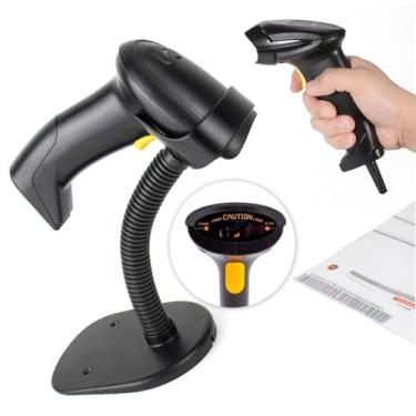 Imagem de Leitor De Codigo De Barras E Boleto Laser Sem Fio Com Suporte Scanner De Código De Barras E Boleto