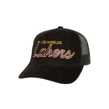Imagem de Boné Mitchell & Ness NBA Times Up Trucker Los Angeles Lakers Preto  masculino