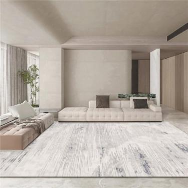 Imagem de Tapetes cinza de grande área para decoração de sala de estar, tapetes laváveis para decoração de casa e quarto, tapete de salão, j, 300x400cm