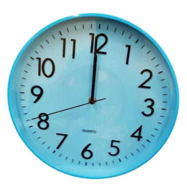 Imagem de Relógio de Parede 30x4cm N239595-6 Azul - Quanhe