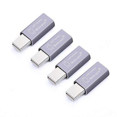 Imagem de Malarpon Mini emulador de exibição fantasma sem cabeça DispalyPort com luz azul para PC 4K Mini DP fictício (serve Headless 1080@60Hz-3840x2160@17Hz) 4P