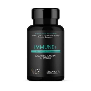 Imagem de Immune+ Complexo Vitaminico para Imunidade ELLYM NUTRITION 60 Cápsulas Vitamina C, Vitamina D, Zinco, Ferro, Calcio e Propolis Multivitaminico