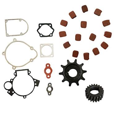 Imagem de jtfrkope Conjunto de engrenagens kit de juntas de embreagem quadradas para bicicleta motorizada 49cc 66cc 80cc