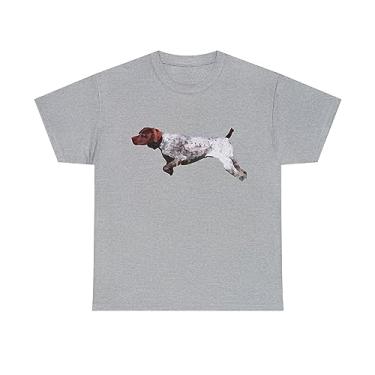 Imagem de Camiseta de algodão pesado unissex ponteiro de cabelo curto alemão "On Point", Cinza esportivo, XXG