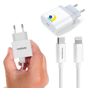 Imagem de Carregador Para iPhone Original ® Fonte + Cabo Lightning - USB-C 30W Turbo Branco Ultra Rápido Compatível Todos IOS