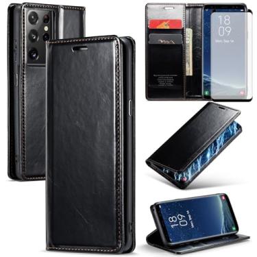 Imagem de Asuwish Capa de telefone para Samsung Galaxy S8 Plus capa carteira de vidro temperado protetor de tela flip suporte para cartão de crédito compartimento para celular S8plus S 8 8plus 8S Edge S8+