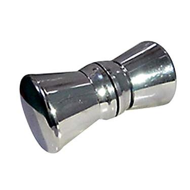 Imagem de 1 Maçaneta da porta Cabine de vidro deslizante Peças de furo único Acessórios de hardware Maçaneta redonda da porta de vidro do chuveiro, H