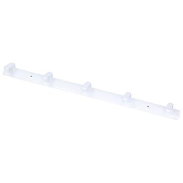 Imagem de Cabide Moderno de Parede de Alumínio Com 5 Ganchos para Organização de Banheiro e Sala de Estar Branco