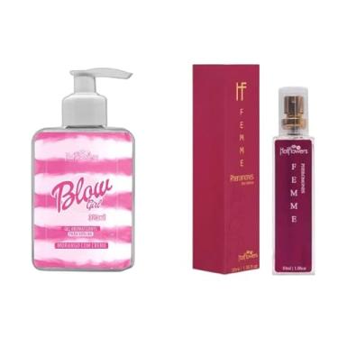 Imagem de Gel Deslizante Hidratante Blow Girl 320ml + Perfume feminino Deo Colonia HF Femme Pher 30 ml