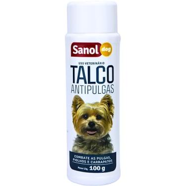 Imagem de Sanol Dog Talco Para Pêlos De Cães Antipulgas 100 G Branco