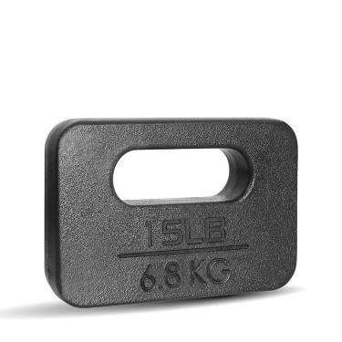 Imagem de Yes4All Placa de ferro fundido, placa ponderada para ciclismo, balanços, agachamento, treinamento de força, treino fitness e exercícios domésticos - 6,8 kg
