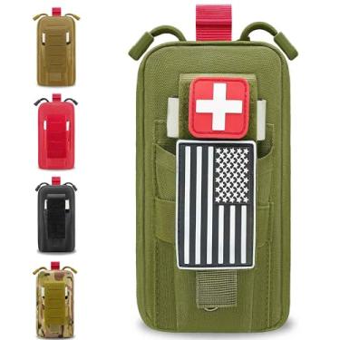 Imagem de VIIDOO Molle Ifak Pouch Rip Away, bolsa médica tática, bolsas de primeiros socorros EMT Rip-Away Kit IfakTrauma bolsa de sobrevivência para transporte diário para cinto mochila caminhadas ao ar livre
