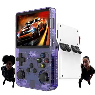 Imagem de video game portatil console portatilCartão TF de 128GB integrado suporte a mais de 10000 video game retro Cartão tela IPS de 3,5 polegadas