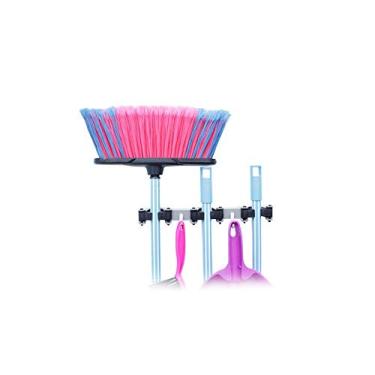 Imagem de Secalux SUPORTE PARA VASSOURA - 3 PEÇAS, branco e preto, 221050