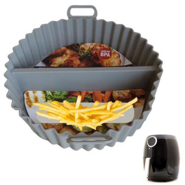 Imagem de Forma De Silicone Para Fritadeira Air Fryer Com Divisória - Unyhome, C