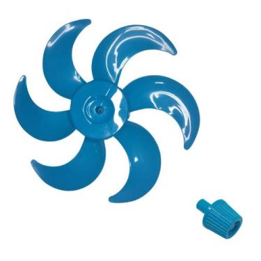 Imagem de Hélice + Trava Para Ventilador Cadence 6 Pás 40cm Turbo Azul