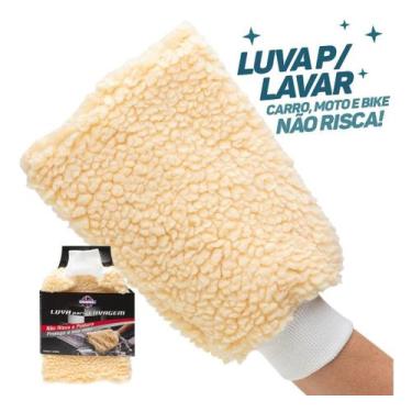Imagem de Luva Lã Sintética Lava Carro Moto Bicicleta - Anti Risco - Rodabrill