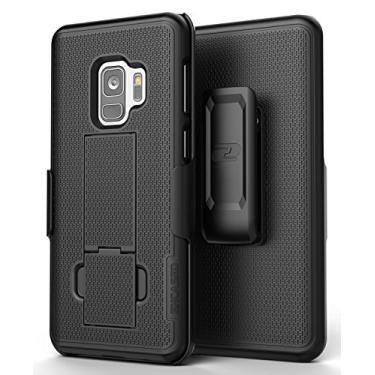 Imagem de Capa com clipe para cinto Encased Galaxy S9, [DuraClip] Combo de capa de coldre de ajuste fino (com acabamento de borracha aderente) para Samsung Galaxy S9 (preto)